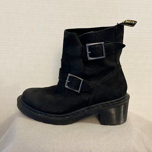 Dr. Martens Diza Black Leather Women's Ankle Boots, Size 5